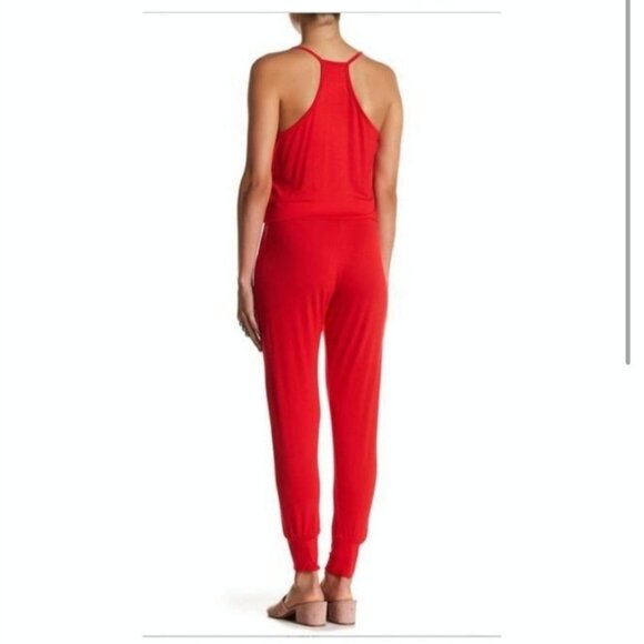 Loveappella Womens Leopard Print Jumpsuit Sleeveless Racerback Rayon Blend Size - Picture 2 of 11